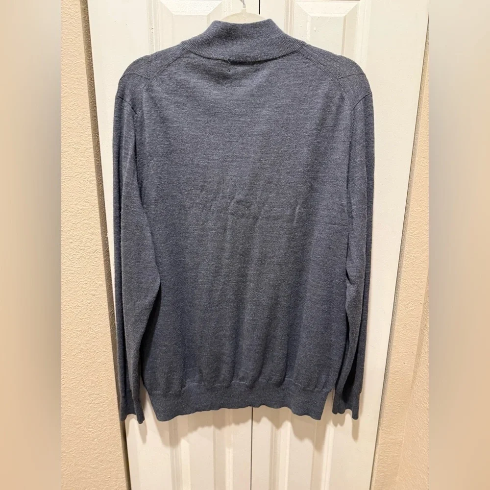 Brooks Brothers Merino Wool 1/4 Zip Sweater Gray Men’s  , size XL